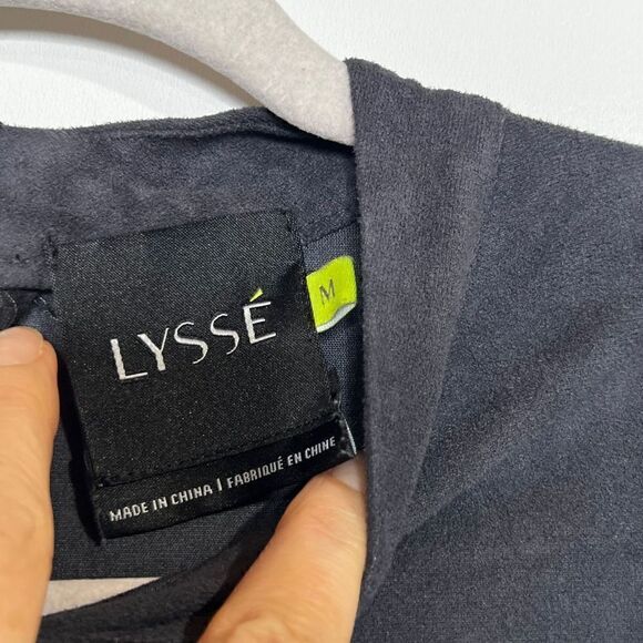 Lysse Aspen Charcoal Gray Microsuede Feel High Neck Tank Dress - Picture 7 of 12